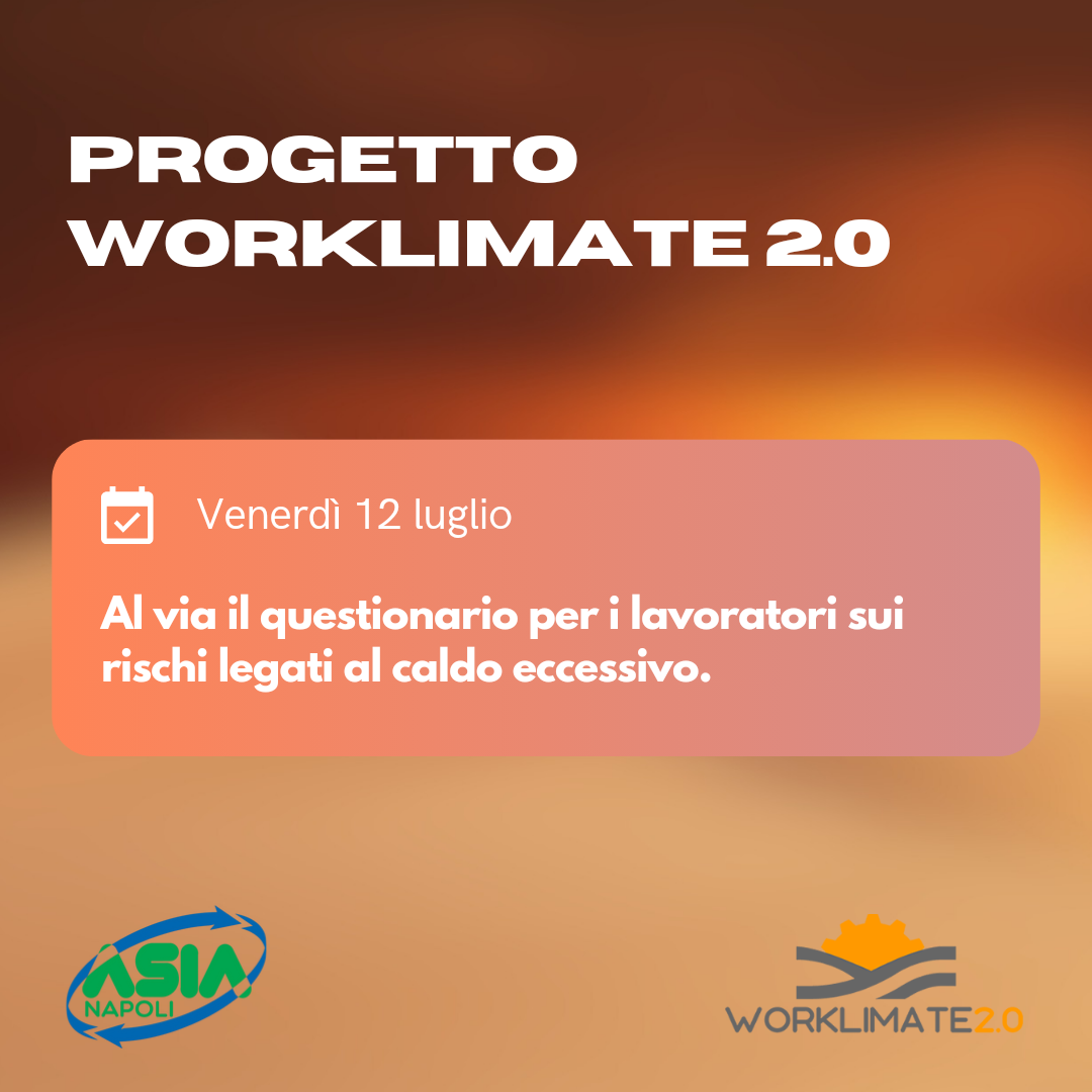 Progetto Worklimate 2.0 per ASIA Napoli: disponibile il questionario per i lavoratori
